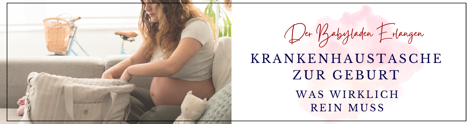 Krankenhaustasche zur Geburt mit Kleidung, Dokumenten und Pflegeartikeln – übersichtlich gepackt für Kreißsaal und Wochenbett