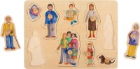Setzpuzzle meine Familie aus Holz, detailliert liebevolle Motive, ab 1 Jahr