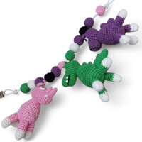 NatureZOO Kinderwagenkette Gehäkelt Kamel, Krokodil,...