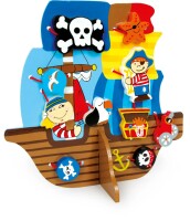 Fädelpiratenschiff Motorikspiel für Kleinkinder 