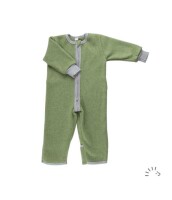 Popolini Schlafoverall Baumwollfleece GOTS 74/80 grün