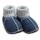 Heitmann Baby Lammfellschuhe mit Strickbündchen blau-grau  14/15