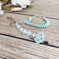 Rechenkette Wölfchen grau