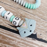 Rechenkette Wölfchen grau