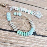 Rechenkette Wölfchen grau