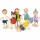 Legler Biege- Puppen-Familie aus Holz, 6-teilig