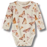 Hust & Claire Baby Body Bibi - Wolle Seide - Schmetterlinge