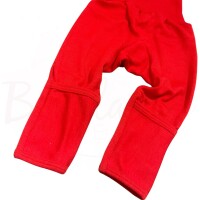 Cosilana Baby Hose mit Kratzschutz, Wolle/Seide rot uni 86/92
