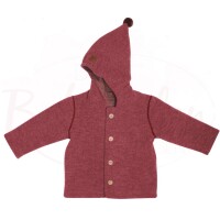 Maximo GOTS BABY-Jacke, Wollfleece kbT, Jersey kbA düne/kastanie-hellbraun 62/68