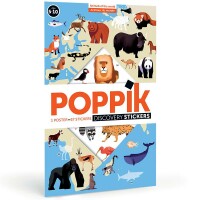 Poppik Stickerposter - Tiere der Welt (5-10 J.)