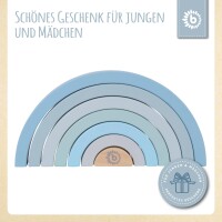Holzregenbogen blau