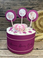 Windeltorte Willkommen Baby pink