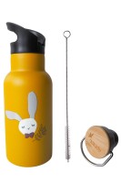 Kikadu Trinkflasche aus Edelstahl mit Tiergesicht