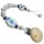 Schnullerkette Premium Fußball weiß-blau