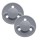 Mininor Schnuller Kautschuk mit Ring 6 monate + Grau