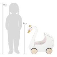 Puppenwagen Schwan Lauflernwagen