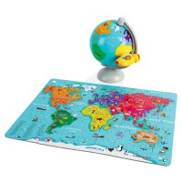 Topbright Puzzle Weltkarte mit Globus zum Aufbewahren