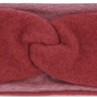 Maximo GOTS Kids - Stirnband Wollfleece Wildrose/rosso 55
