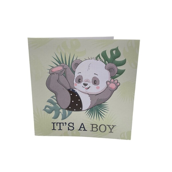 Grußkarte Baby  "It´s a Boy Pandy"