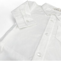EMC Hemdbody Babybody weiß mit Kragen 12 Monate