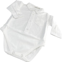 EMC Hemdbody Babybody weiß mit Kragen 12 Monate
