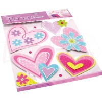 Dekosticker Herzen Glitzereffekten Wandtattoos