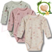 Hust & Claire Wickelbody Bao - Wolle Bambus - Schmetterlinge