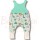 Baby Strampler Latzhose Spieler "Häschen mit Luftballon - Rüsche" in Wunschgröße von 50 bis 92 Safaritiere Girly