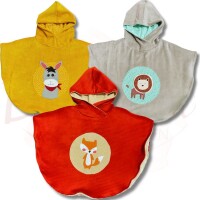 Kinder Poncho warm, weich und kuschelig Gr. 86-104 / 6...