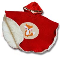 Kinder Poncho warm, weich und kuschelig Gr. 86-104 / 6 Mon. bis ca 2 Jahren