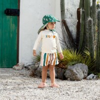 LÄSSIG Baby Sonnenhut, Schirmmütze mit extra Nackenschutz | Kaktus & Palmen
