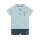 Dirkje Jungen Baby Set Polo-Shorts blau petrol