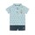 Dirkje Jungen Baby Set Polo-Shorts blau petrol