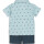 Dirkje Jungen Baby Set Polo-Shorts blau petrol