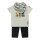 Dirkje Jungen Baby Set T-shirt Shorts Schal hellgrün love