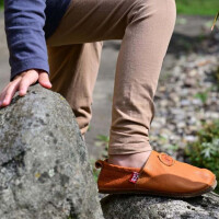 Pololo Barfußschuh Uni Leder mit Gummisohle
