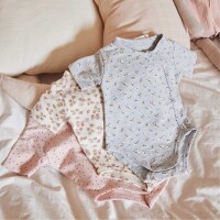 Dirkje Mädchen Baby Bio Strampler 3 Stück