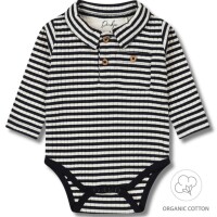 Dirkje Bio Baby Body | Polo-Look