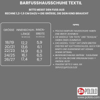 Pololo Klett-Barfuß-Hausschuh "Cosy" Wolle