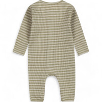 Dirkje Baby Bio Strampler | grün gestreift 68
