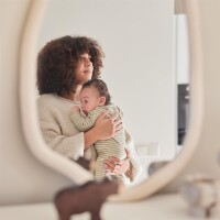Dirkje Baby Bio Strampler | grün gestreift 68