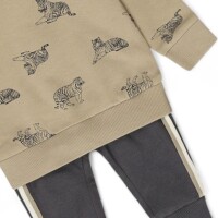Dirkje Jungen Tiger Set | Pullover Hose in grün