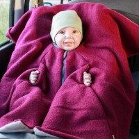 Kikkifax Wollwalk Ponchos Himbeere