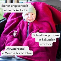 Kikkifax Wollwalk Ponchos Himbeere