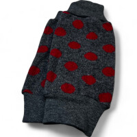Stulpenkult Woll-Stulpen für Babys Anthrazit-Rot Size 2