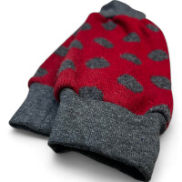 Stulpenkult Woll-Stulpen für Babys Rot-Anthrazit Size 1