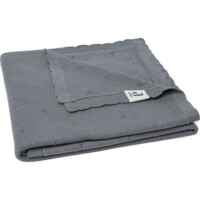 Jollein Decke Baby 75x100cm Pointelle Storm Grey  GOTS