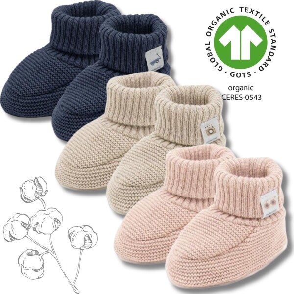 Maximo GOTS BABY-Schuhe, Baumwollstrick
