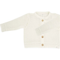 Maximo GOTS BABY-Strickjacke, Struktur | wollweiß