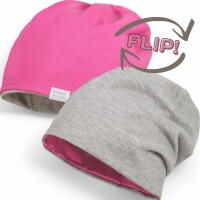 Maximo KIDS Beanie GOTS UV 50 pink/hellgraumeliert 53